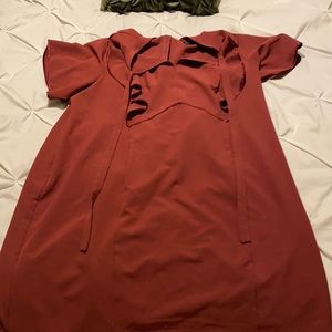 ELOQUII burgundy cocktail dress 28W